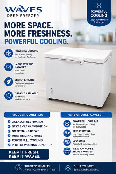 WAVES Deep Freezer For Sale