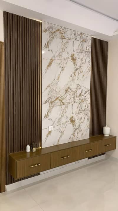 Media wallpanel-TV wall design-Wpc panel-Media wall-Interior design