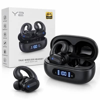 Y2 True Wireless Earbuds Bluetooth 5.3, Hi-Fi Stereo Sound, Clear Cal