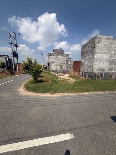 4 marla corner plot for sale in AL Hafeez garden phase 2 dawood enclave block main canal road Lahore