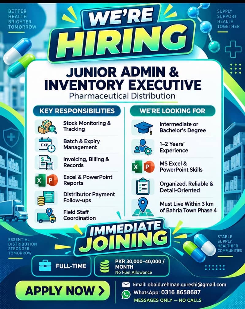 Junior Admin Officer Required / Admin Jobs / Urgent Hiring 0