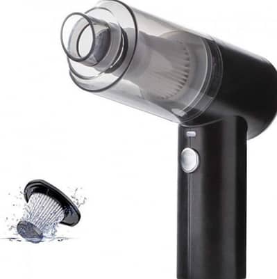 Portable Car Vacuum Black ABS 5x2x3"