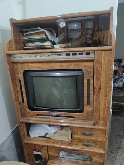 Tv Trolly and TV Both are for sale