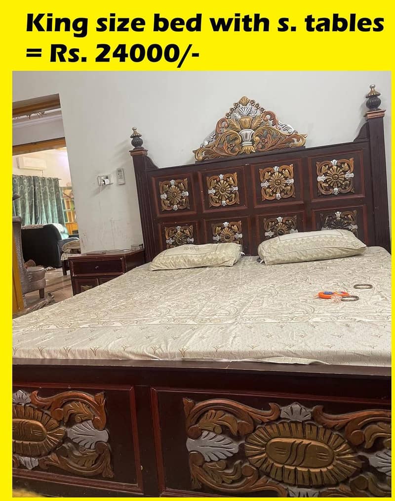 bed sofas table excellent condition 1
