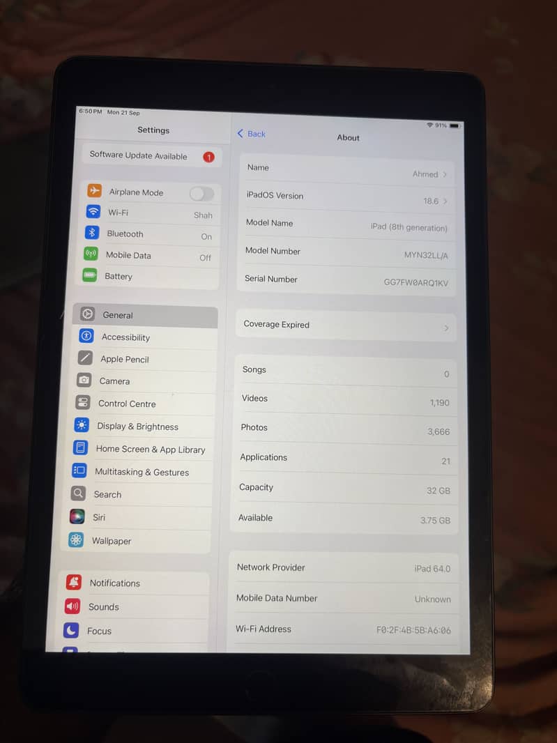 iPad 8th Generation 32GB 1