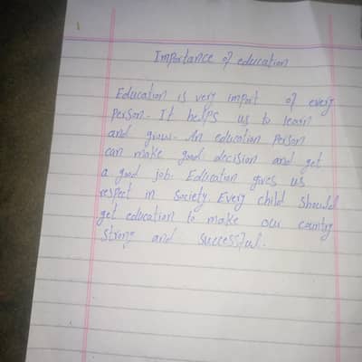 Home Tuition & Notes Typing Service Sargodha