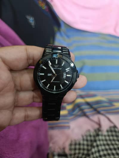 Branded Watch Black Color