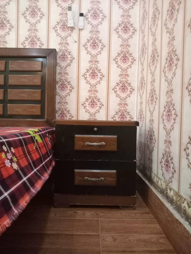 solid king size bed without matress. 2
