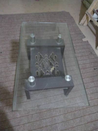 Glass top center table - stylish used table