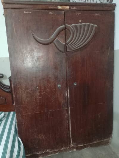 2 Door wooden wardrobe & Dressing Table