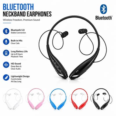 HBS730 Wireless Bluetooth Neckband Handsfree – 1200mAh Battery