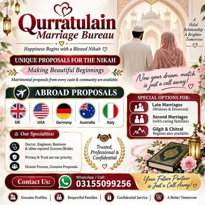 Marriage Bureau Services, Online Rishta Services, Abroad Proposals