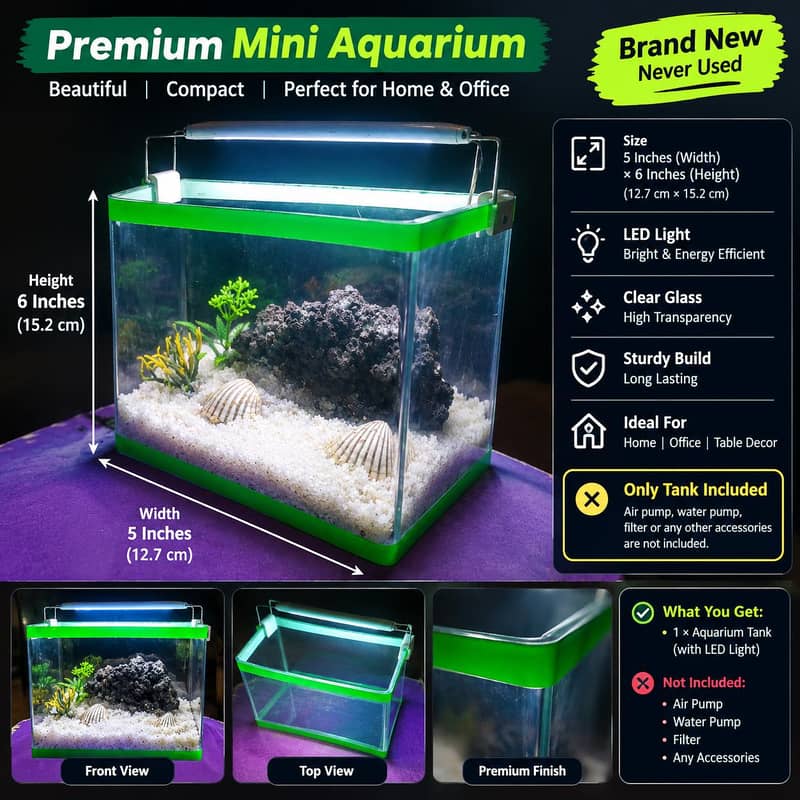 Premium Mini Aquarium Complete Setup 1