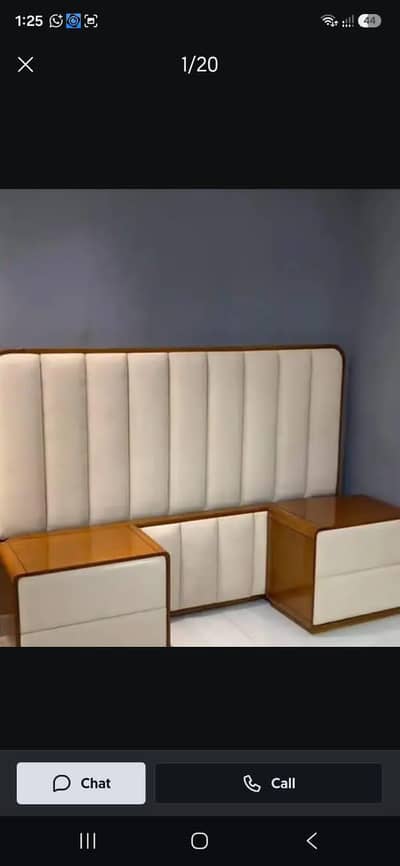 full poshish king size bed with 2 side tables  WhatsApp 0312  0791309
