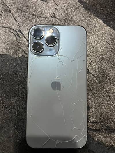 Apple iPhone 13 Pro Max 512 gb back glass broken and replaced