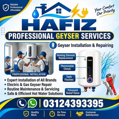 Geyser Repair & Installation Services | Electric & Gas Geyser services