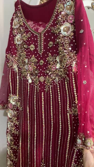 3 piece dress banarsi garara with duppatta jarjat
