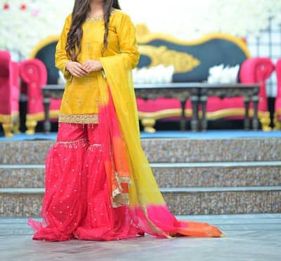 short kurta with garara
