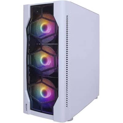 Boost Lion Gaming PC Case (White) – 4x RGB Fans