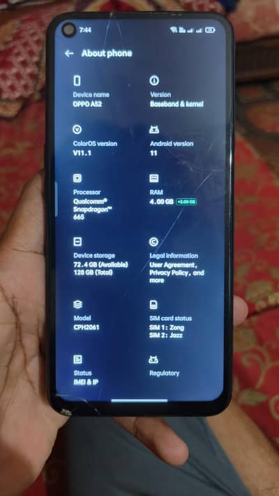 Oppo A52 | All okay no aney issue Minor glass crack
