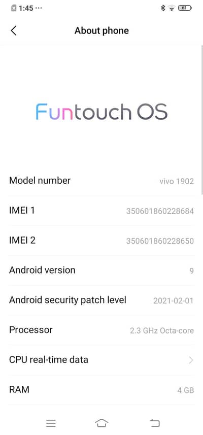 Vivo Y17 and also exchange possible