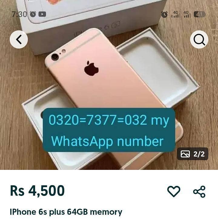Apple iPhone 6S Plus 64 GP memory 0