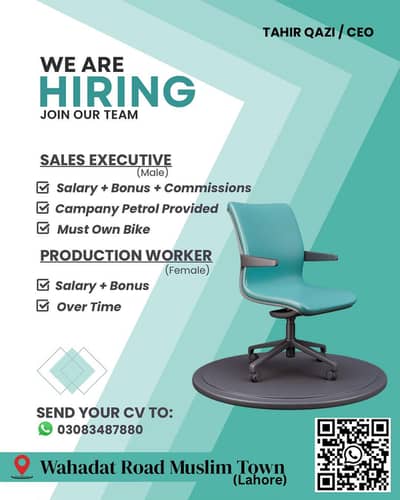 we are hiring male and female