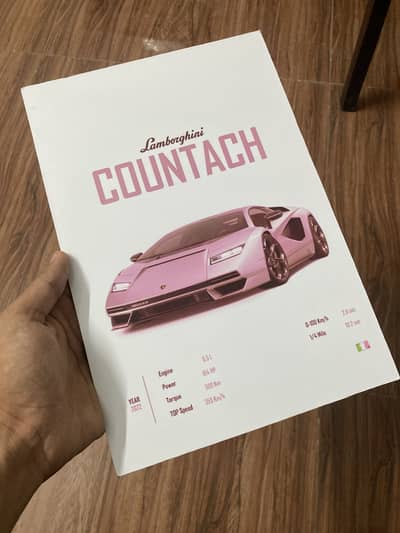 Lamborghini countach poster(cardboard) without frame