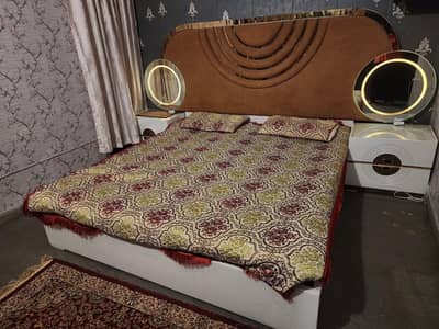 Modern Wooden Led bed set