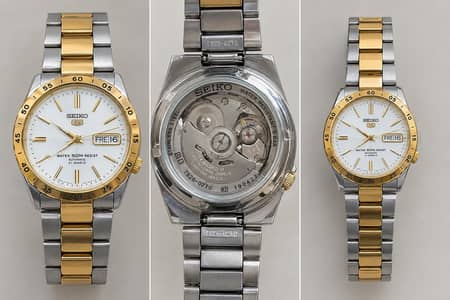 Seiko 5 Automatic SNKE04J1 Two Tone Men's Watch  Orignal 7S26 Movement