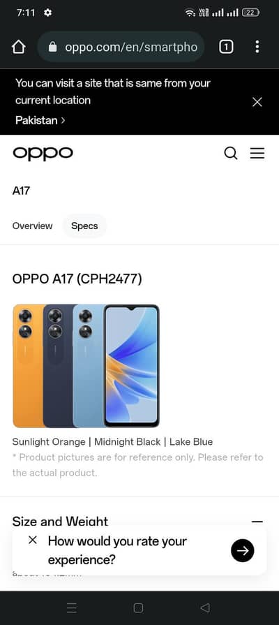 oppo A17 mobile 6 128  03074876978