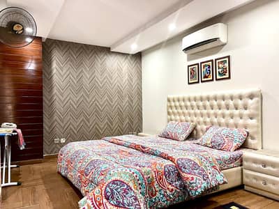 DAILY BASIS ONE BEDROOM FURNISHED APARTMENT FOR RENT IN IQBAL BLOCK BAHRIA TOWN LAHORE