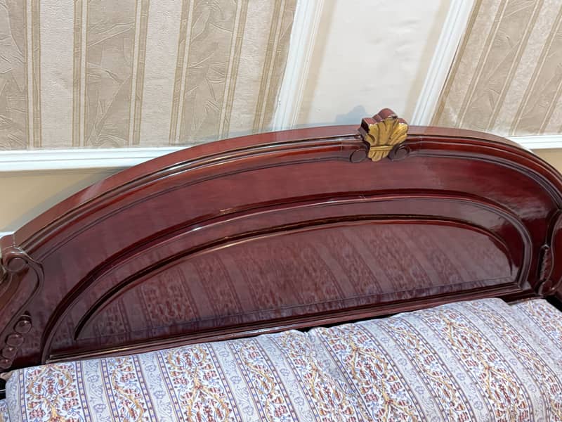 Queen side bed and side table 3