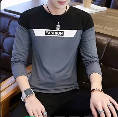 Men's Colorblock "FASHION" Long Sleeve Tee