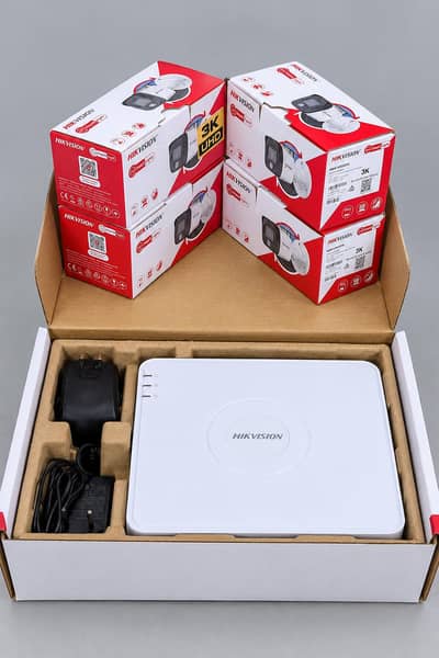 CCTV Camera Set 4 Cameras + Hikvision DVR