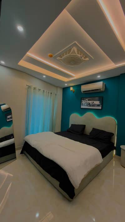 DAILY BASIS ONE BEDROOM FURNISHED APARTMENT FOR RENT IN IQBAL BLOCK BAHRIA TOWN LAHORE