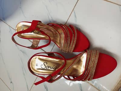 red fancy heels