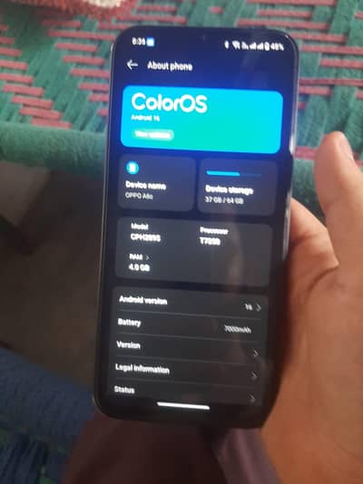 OPPO A6C 4+64,7000 mAh battery