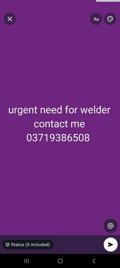 need for welders please contact me urgent