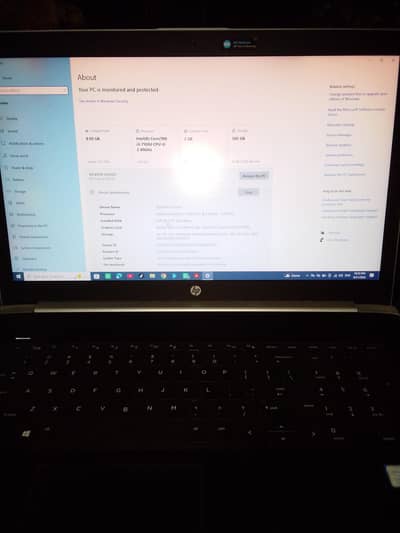 HP intel Core i3 7th generation ProBook 8 gb ram 120 gb SSD