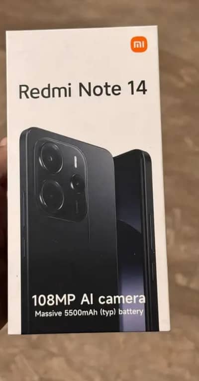 Xiaomi Redmi Note 14 with box and charger complete box