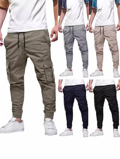 Man Cargo pants Drawstring Casual Multi Color Summer