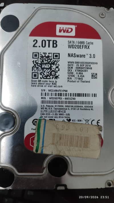 2 TB Harddisk WD Red