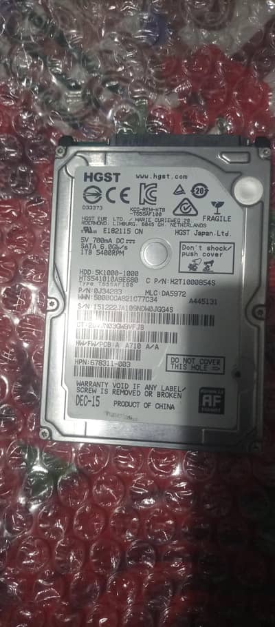 1 Tb laptop hard disk