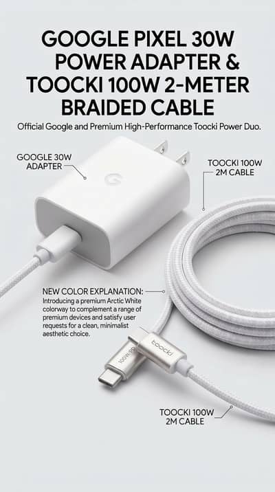30W USB-C Fast Charger with 100W Branded Nylon Cable