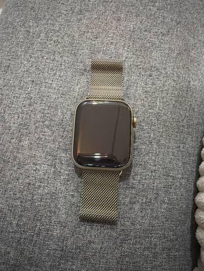 series 8 gold Stainless steel.