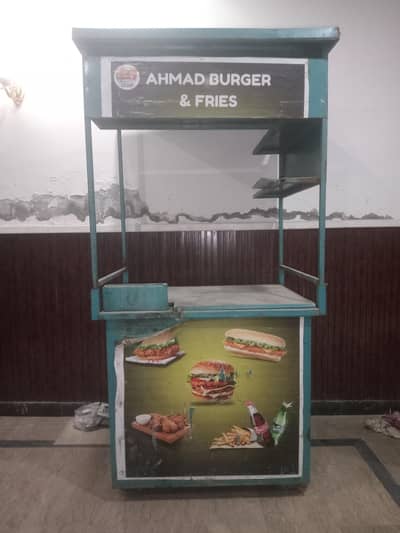 Chips and Samosa Counter with burner and fryer