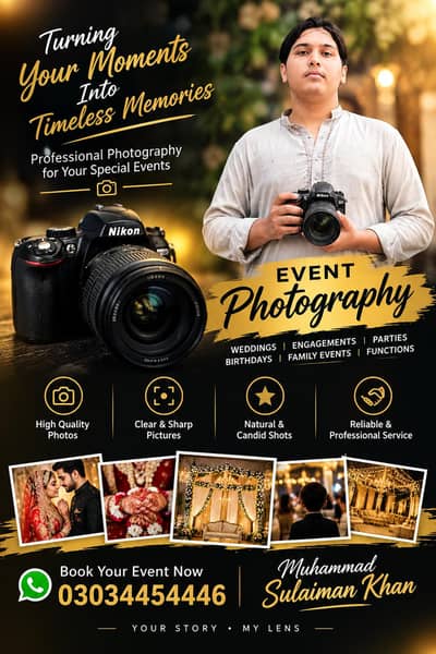 Wedding & Event Photographer Available – Bookings Open