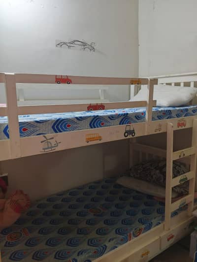 kids bunk bed with drawers