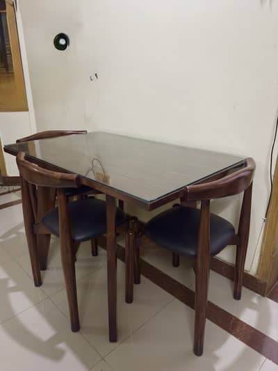 Small dining table with 4 chairs